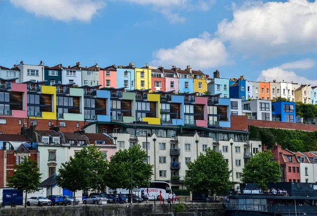 houses, colour, colourful, bristol, colorful, architecture, building, home, exterior, residential, city, apartment, modern, town, property, urban, street, blue home, blue street, bristol, bristol, bristol, bristol, bristol. Bristol and Cardiff tech clusters for expert-led campaigns